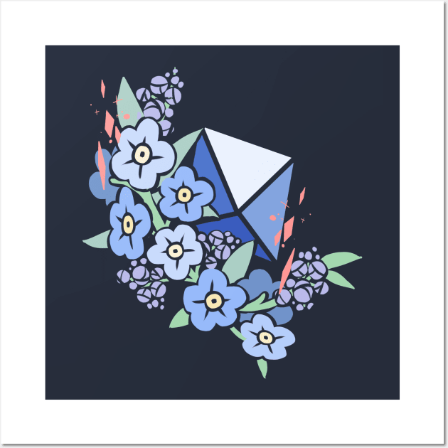 Pretty Poly Forget Me Not Wall Art by thedicegoddess